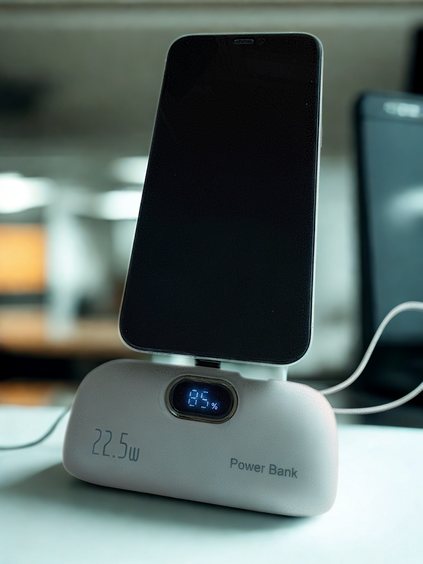 Mini Capsule Power Bank with Lightning & Type C Plugs