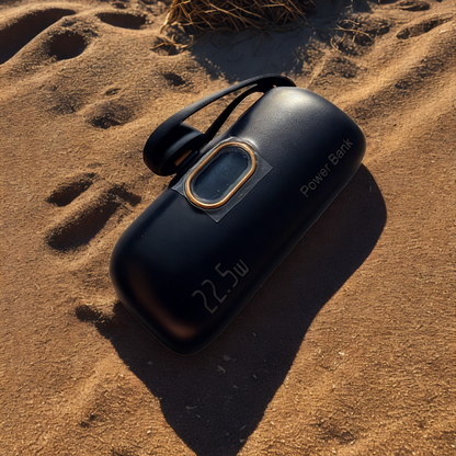 Mini Capsule Power Bank with Lightning & Type C Plugs